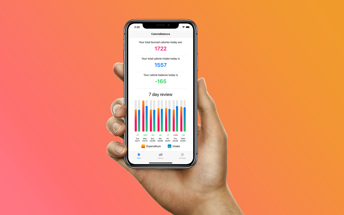 CalorieBalance iOS app
